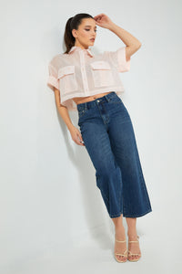 Redtag-Pink-Utility-Crop-Blouse-Blouses-Women's-