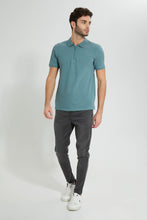 تنزيل الصورة على معرض الصور، Redtag-Sage-Green-Zip-Placket-Polo-Shirt-Colour:Green,-Filter:Men&#39;s-Clothing,-Men-T-Shirts,-New-In,-New-In-Men,-Non-Sale,-S22B,-Section:Men,-TBL-Men&#39;s-
