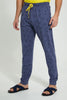 Redtag-Yellow-T-Shirt-With-Indigo-Printed-Pyjama-Set-Pyjama-Sets-Men's-