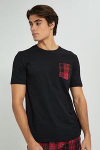 Redtag-Black-Pyjama-Set-Pyjama-Sets-Men's-