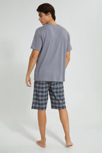 تنزيل الصورة على معرض الصور، Redtag-Indigo-Blue-Pyjama-Set-Pyjama-Sets-Men&#39;s-
