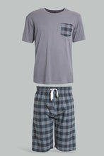 تنزيل الصورة على معرض الصور، Redtag-Grey-Pyjama-Set-Pyjama-Sets-Men&#39;s-
