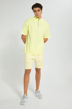 تنزيل الصورة على معرض الصور، Redtag-Yellow-Half-Zip-Loungewear-T-Shirt-Loungewear-Men&#39;s-
