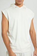 Load image into Gallery viewer, Redtag-Off-White-Sleevless-Loungewear-T-Shirt-Loungewear--
