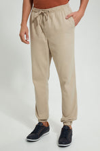 Load image into Gallery viewer, Redtag-Beige-Slim-Fit-Jogger-Trousers-Men&#39;s-
