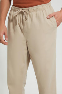 Redtag-Beige-Slim-Fit-Jogger-Trousers-Men's-