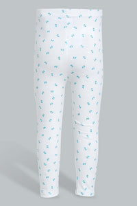 Redtag-Aqua-Printed-Legging-Leggings-Infant-Girls-3 to 24 Months