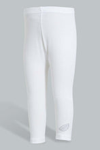 Load image into Gallery viewer, Redtag-White-Solid-Legging-Leggings-Infant-Girls-3 to 24 Months
