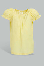 Load image into Gallery viewer, Redtag-Yellow-Solid-Top-Blouses-Infant-Girls-3 to 24 Months
