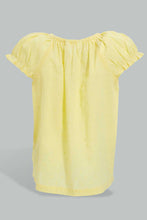 Load image into Gallery viewer, Redtag-Yellow-Solid-Top-Blouses-Infant-Girls-3 to 24 Months
