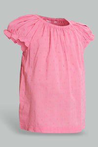 Redtag-Pink-Solid-Top-Blouses-Infant-Girls-3 to 24 Months