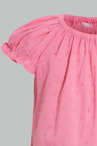 Redtag-Pink-Solid-Top-Blouses-Infant-Girls-3 to 24 Months