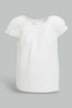 Redtag-Offwhite-Solid-Top-Blouses-Infant-Girls-3 to 24 Months