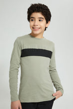 Load image into Gallery viewer, Redtag-Grey-Embroideredoss-Print-T-Shirt-Embellished-Senior-Boys-9 to 14 Years
