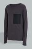 Redtag-Charcoal-Patch-With-Emboss-Print-T-Shirt-Cut-And-Sewn-Senior-Boys-9 to 14 Years