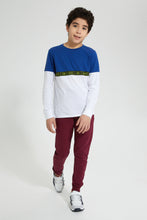 Load image into Gallery viewer, Redtag-Blue-Tape-In-Between-T-Shirt-Embellished-Senior-Boys-9 to 14 Years
