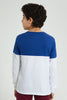 Redtag-Blue-Tape-In-Between-T-Shirt-Embellished-Senior-Boys-9 to 14 Years