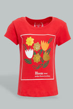 Load image into Gallery viewer, Redtag-Red-Printed-Graphic-Short-Sleeve-T-Shirt-Colour:Red,-Filter:Infant-Girls-(3-to-24-Mths),-Infant-Girls-T-Shirts,-New-In,-New-In-ING,-Non-Sale,-S22B,-Section:Kidswear,-TBL-Infant-Girls-3 to 24 Months
