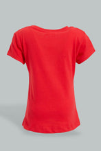 Load image into Gallery viewer, Redtag-Red-Printed-Graphic-Short-Sleeve-T-Shirt-Colour:Red,-Filter:Infant-Girls-(3-to-24-Mths),-Infant-Girls-T-Shirts,-New-In,-New-In-ING,-Non-Sale,-S22B,-Section:Kidswear,-TBL-Infant-Girls-3 to 24 Months
