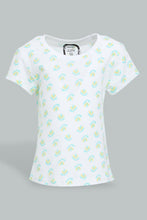 Load image into Gallery viewer, Redtag-White-Printed-Graphic-Short-Sleeve-T-Shirt-Colour:White,-Filter:Infant-Girls-(3-to-24-Mths),-Infant-Girls-T-Shirts,-New-In,-New-In-ING,-Non-Sale,-S22B,-Section:Kidswear,-TBL-Infant-Girls-3 to 24 Months
