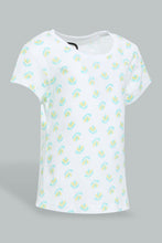 Load image into Gallery viewer, Redtag-White-Printed-Graphic-Short-Sleeve-T-Shirt-Colour:White,-Filter:Infant-Girls-(3-to-24-Mths),-Infant-Girls-T-Shirts,-New-In,-New-In-ING,-Non-Sale,-S22B,-Section:Kidswear,-TBL-Infant-Girls-3 to 24 Months
