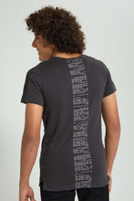 Load image into Gallery viewer, Redtag-Charcoal-Zip-T-Shirt-All-Over-Prints-Senior-Boys-9 to 14 Years
