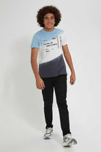 Load image into Gallery viewer, Redtag-Blue-Tye-Dye-T-Shirt-All-Over-Prints-Senior-Boys-9 to 14 Years
