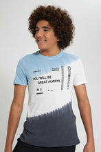 Load image into Gallery viewer, Redtag-Blue-Tye-Dye-T-Shirt-All-Over-Prints-Senior-Boys-9 to 14 Years
