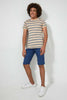 Redtag-Beige-Stripe-T-Shirt-Striped-Senior-Boys-9 to 14 Years