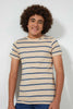 Redtag-Beige-Stripe-T-Shirt-Striped-Senior-Boys-9 to 14 Years