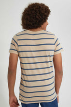 تنزيل الصورة على معرض الصور، Redtag-Beige-Stripe-T-Shirt-Striped-Senior-Boys-9 to 14 Years
