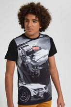 Load image into Gallery viewer, Redtag-Black-Racing-Car-T-Shirt-All-Over-Prints-Senior-Boys-9 to 14 Years
