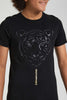 Redtag-Black-Emboss-Tiger-Face-T-Shirt-All-Over-Prints-Senior-Boys-9 to 14 Years