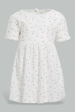 Load image into Gallery viewer, Redtag-White-And-Heart-Print-Dress-Dresses-Baby-0 to 12 Months
