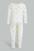 Redtag-Yellow-And-Blue-Whale-Sleep-Suit-Sleepsuits-Baby-0 to 12 Months