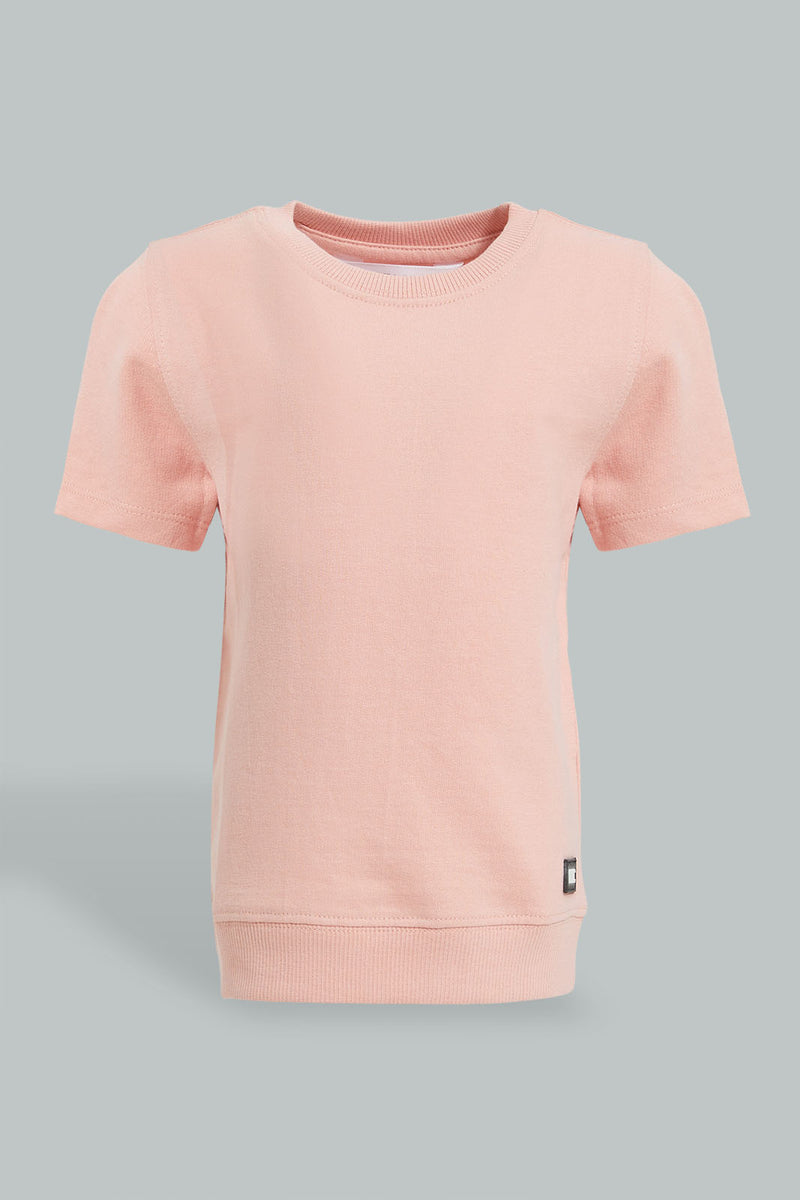 Redtag-Orange-Terry-Short-Sleeve-T-Shirt-Character,-Colour:Orange,-Filter:Infant-Boys-(3-to-24-Mths),-Infant-Boys-T-Shirts,-New-In,-New-In-INB,-Non-Sale,-S22B,-Section:Kidswear,-TBL-Infant-Boys-3 to 24 Months