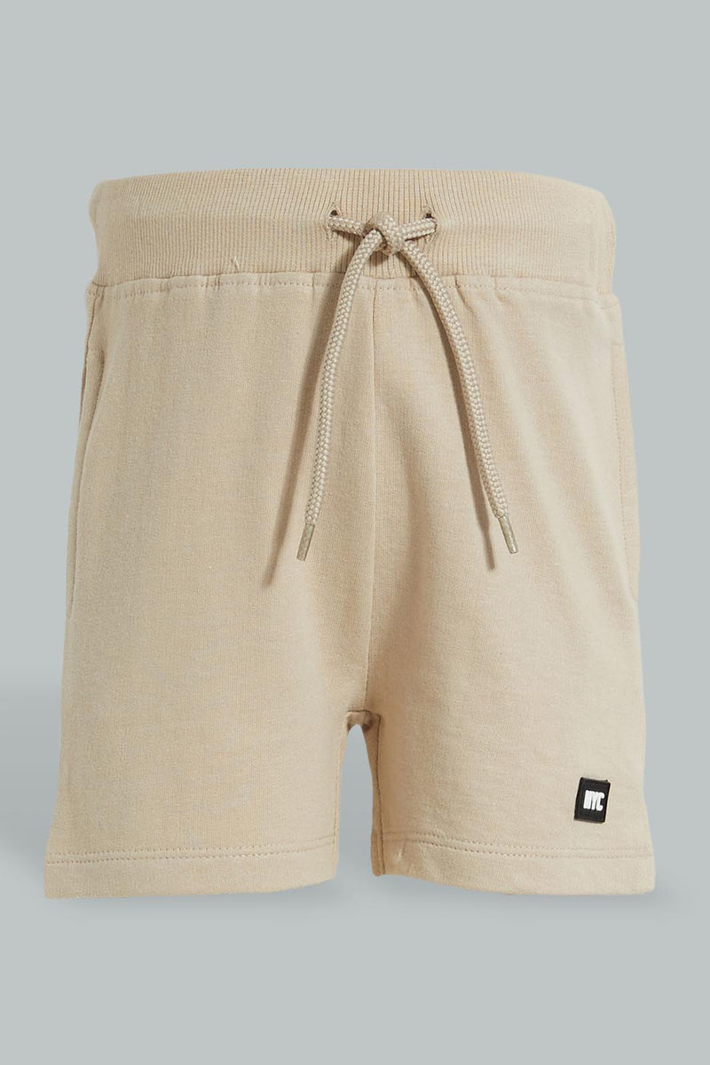 Redtag-Beige-Terry-Shorts-Character,-Colour:Beige,-Filter:Infant-Boys-(3-to-24-Mths),-Infant-Boys-Shorts,-New-In,-New-In-INB,-Non-Sale,-S22B,-Section:Kidswear,-TBL-Infant-Boys-3 to 24 Months