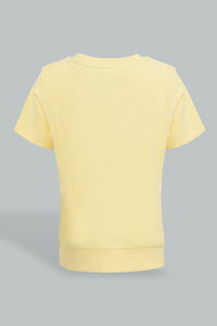 Redtag-Yellow-Terry-Short-Sleeve-T-Shirt-Character,-Colour:Yellow,-Filter:Infant-Boys-(3-to-24-Mths),-Infant-Boys-T-Shirts,-New-In,-New-In-INB,-Non-Sale,-S22B,-Section:Kidswear,-TBL-Infant-Boys-3 to 24 Months