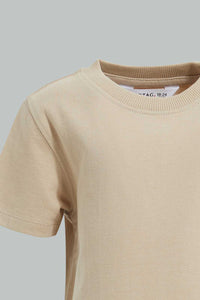 Redtag-Beige-Terry-Short-Sleeve-T-Shirt-Character,-Colour:Beige,-Filter:Infant-Boys-(3-to-24-Mths),-Infant-Boys-T-Shirts,-New-In,-New-In-INB,-Non-Sale,-S22B,-Section:Kidswear,-TBL-Infant-Boys-3 to 24 Months