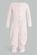 Load image into Gallery viewer, Redtag-Peach-Ditsy-Floral-Sleep-Suit-Sleepsuits-Baby-0 to 12 Months
