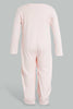 Redtag-Peach-Ditsy-Floral-Sleep-Suit-Sleepsuits-Baby-0 to 12 Months