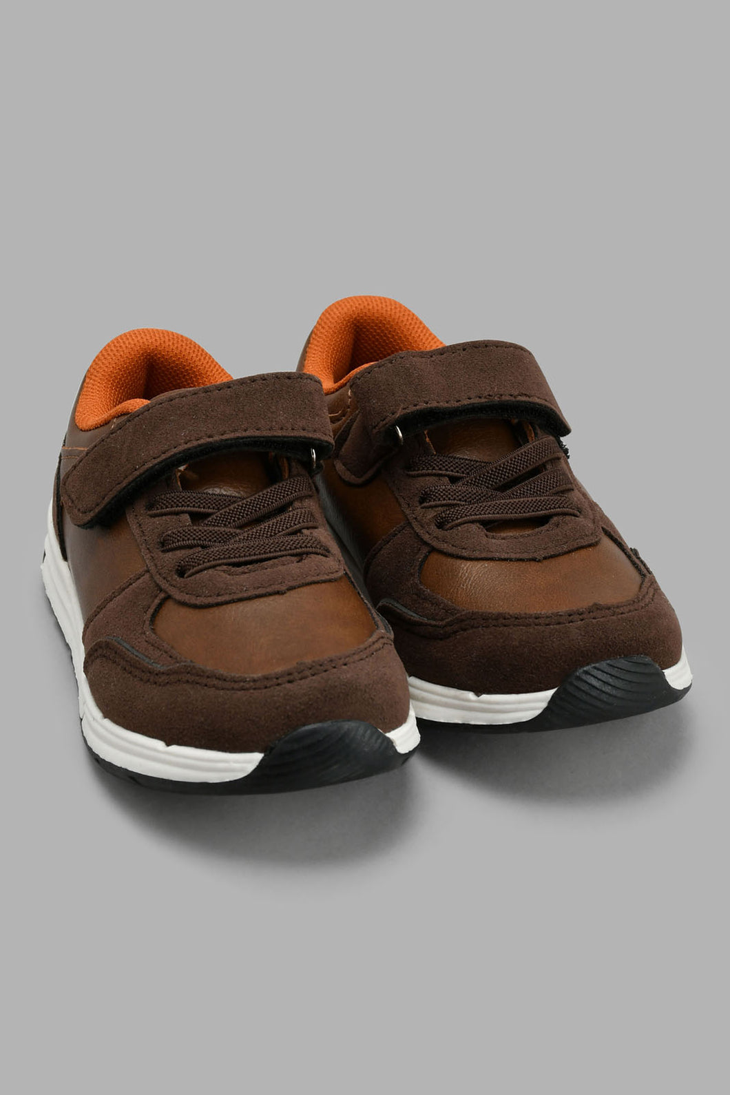 Redtag-Brown-Fabric-Block-Sneaker-Sneakers-Boys-3 to 5 Years