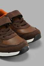 Load image into Gallery viewer, Redtag-Brown-Fabric-Block-Sneaker-Sneakers-Boys-3 to 5 Years
