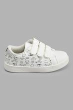 Load image into Gallery viewer, Redtag-White-Cars-Print-Sneaker-Sneakers-Boys-3 to 5 Years
