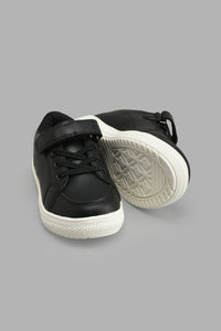 Redtag-Black-Lace-Up-Sneaker-Sneakers-Boys-3 to 5 Years