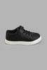 Redtag-Black-Lace-Up-Sneaker-Sneakers-Boys-3 to 5 Years