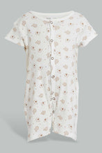 Load image into Gallery viewer, Redtag-Beige-Elephant-Print-Romper-Rompers-Baby-0 to 12 Months
