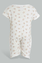 Load image into Gallery viewer, Redtag-Beige-Elephant-Print-Romper-Rompers-Baby-0 to 12 Months
