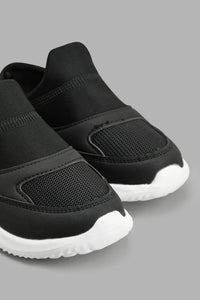 Redtag-Black-Mule-Slip-On-Slip-Ons-Boys-3 to 5 Years