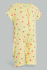 Redtag-Yellow-And-Red-Crab-Print-Romper-Rompers-Baby-0 to 12 Months